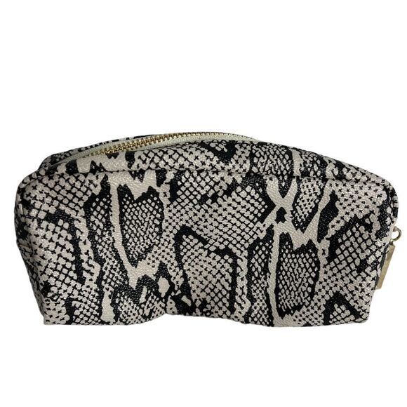Rebecca Minkoff Ava Zip Wallet Snake Print Studs w/Matching Cosmetic Bag - Picture 8 of 9